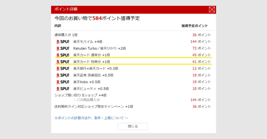 楽天SPUのポイント倍率が＋2倍！
